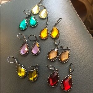 Joan Rivers Vibrant Teardrop Earrings Set (7)